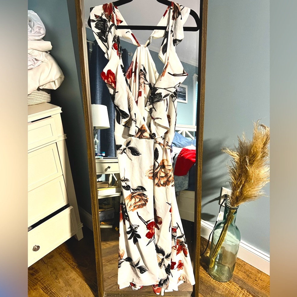 White Floral Summer Dress